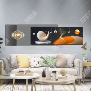 Tranh ghép tôn vẻ đẹp mảng tường trắng