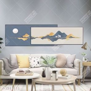 Tranh decor phong cách nội thất tối giản