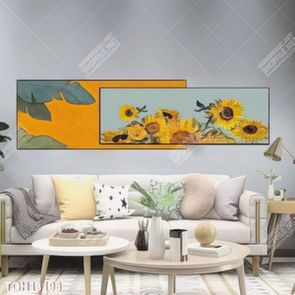 Tranh treo phòng khách đẹp ghép bộ
