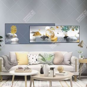 Tranh treo phòng khách đẹp ghép bộ