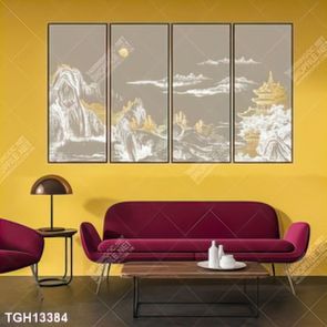 Tranh ghép tôn vẻ đẹp mảng tường trắng