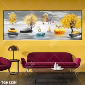 Tranh canvas decor phòng khách đẹp hiện đại