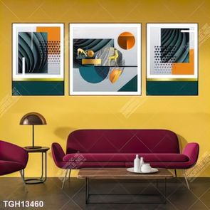 Tranh treo phòng khách đẹp ghép bộ