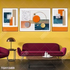 Tranh ghép tôn vẻ đẹp mảng tường trắng