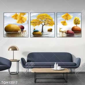 Tranh ghép 3d in vải canvas