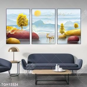 Tranh ghép tôn vẻ đẹp mảng tường trắng