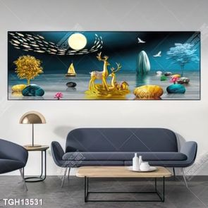 Tranh canvas decor phòng khách đẹp hiện đại