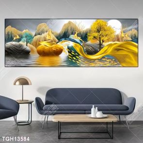 Tranh ghép 3d in vải canvas