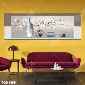 Tranh treo phòng khách đẹp ghép bộ