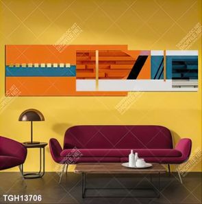Tranh treo phòng khách đẹp ghép bộ