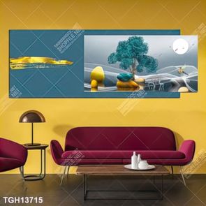 Tranh ghép tôn vẻ đẹp mảng tường trắng