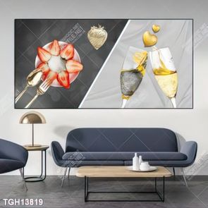 Tranh canvas decor phòng khách đẹp hiện đại