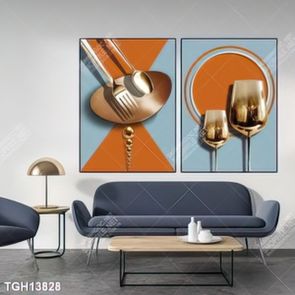 Tranh ghép tráng gương treo trang trí tường