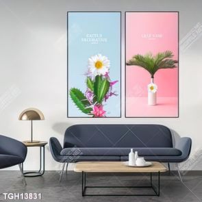 Tranh treo phòng khách đẹp ghép bộ