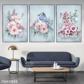 Tranh ghép tôn vẻ đẹp mảng tường trắng