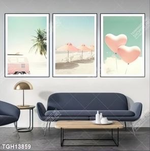 Tranh decor phong cách nội thất tối giản