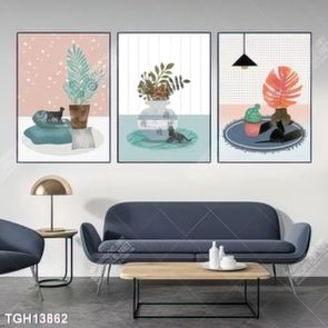 Tranh canvas decor phòng khách đẹp hiện đại
