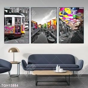 Tranh canvas decor phòng khách đẹp hiện đại