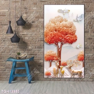 Tranh ghép tôn vẻ đẹp mảng tường trắng