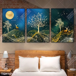 Tranh ghép theo bộ trang trí tường nhà độc đáo