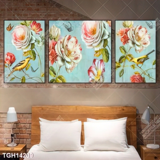 Tranh treo phòng khách đẹp ghép bộ