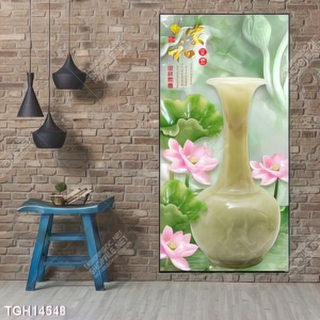 Tranh ghép tôn vẻ đẹp mảng tường trắng