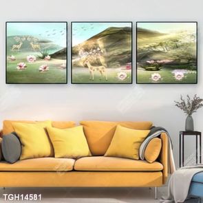 Tranh ghép 3d in vải canvas