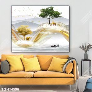 Tranh ghép 3d in vải canvas