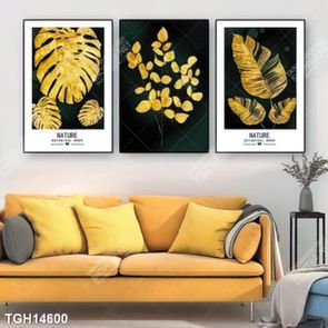 Tranh treo phòng khách đẹp ghép bộ