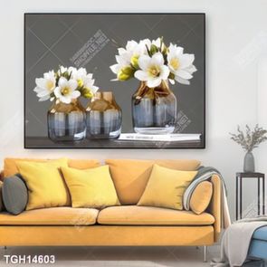 Tranh ghép tôn vẻ đẹp mảng tường trắng