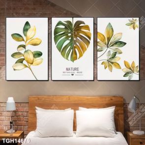 Tranh treo phòng khách đẹp ghép bộ