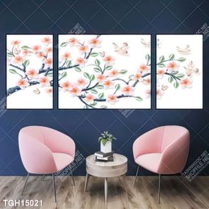 Tranh treo phòng khách đẹp ghép bộ