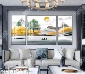 Tranh treo phòng khách đẹp ghép bộ