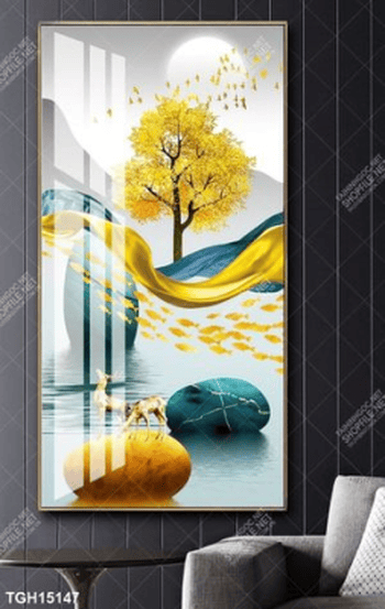 Tranh treo tường 3D đẹp cho phòng khách hiện đại