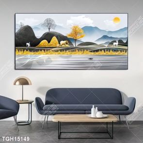 Tranh canvas decor phòng khách đẹp hiện đại
