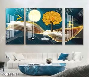 Tranh treo tường 3D đẹp cho phòng khách hiện đại