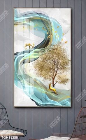 Tranh ghép 3d in vải canvas