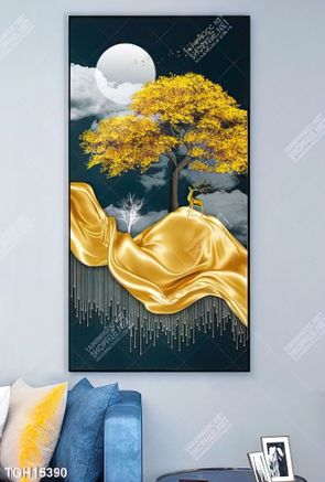 Tranh treo phòng khách đẹp ghép bộ