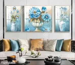 Tranh treo phòng khách đẹp ghép bộ