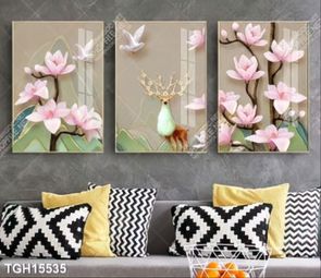 Tranh ghép 3d in vải canvas