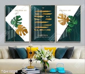 Tranh treo phòng khách đẹp ghép bộ