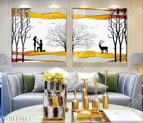 Tranh canvas decor phòng khách đẹp hiện đại