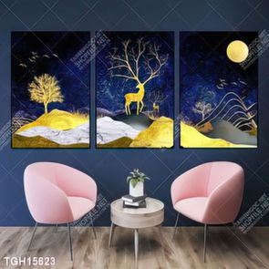Tranh ghép 3d in vải canvas