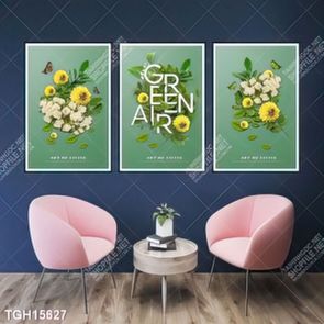 Tranh treo phòng khách đẹp ghép bộ