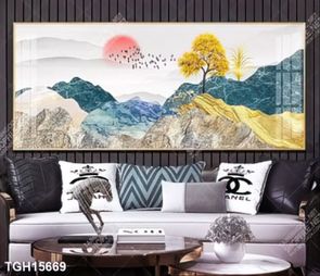 Tranh ghép tôn vẻ đẹp mảng tường trắng