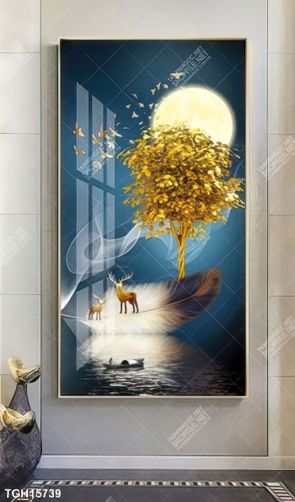 Tranh canvas decor phòng khách đẹp hiện đại