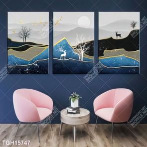 Tranh ghép 3d in vải canvas