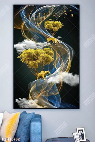 Tranh ghép 3d in vải canvas