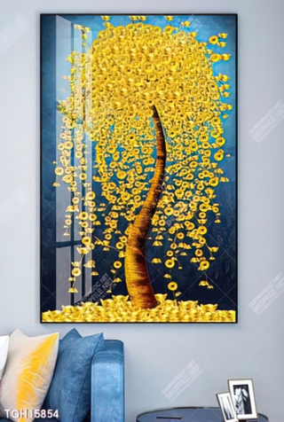 Tranh treo phòng khách đẹp ghép bộ