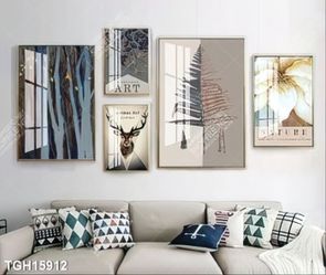 Tranh ghép tráng gương treo trang trí tường